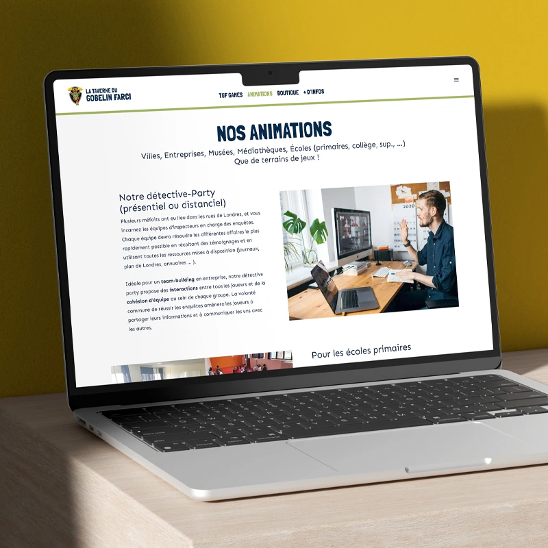 Animation page of the TGF's website