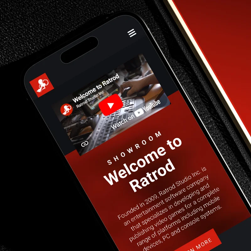 Mobile view of the website.